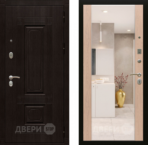 Входная металлическая Дверь Райтвер Мадрид с зеркалом в Шатуре