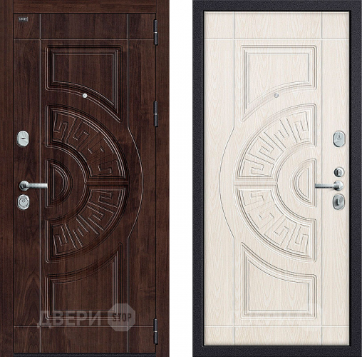 Входная металлическая Дверь Groff P3-312 Темная вишня/ Беленый дуб в Шатуре