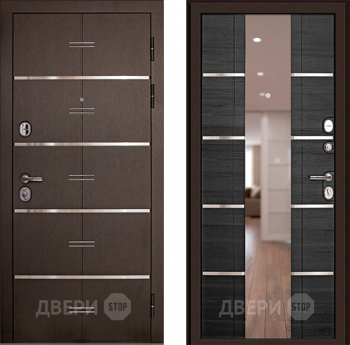 Дверь (Дверной Континент) Савона с зеркалом Венге в Шатуре