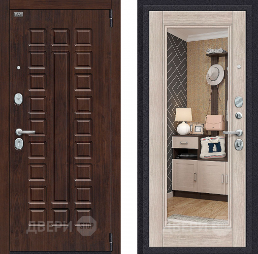 Дверь Bravo Оптим Урбан с зеркалом Cappuccino Veralinga в Шатуре