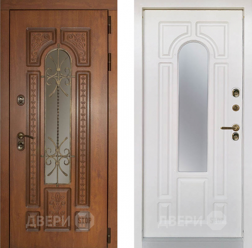 Дверь Заводская Лацио Термо Орех золотой/ Вайт (с терморазрывом) в Шатуре