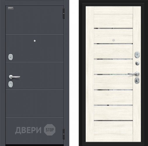 Входная металлическая Дверь Bravo Прайд Kale Graphite Pro/Nordic Oak в Шатуре