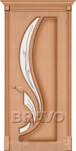 Межкомнатная дверь со стеклом Лилия (Дуб) в Шатуре