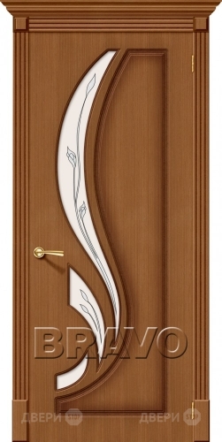 Межкомнатная дверь со стеклом Лилия (Орех) в Шатуре