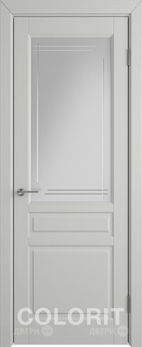 Межкомнатная дверь К2 ПО светло-серая эмаль в Шатуре