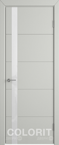 Межкомнатная дверь К4 ПО светло-серая эмаль в Шатуре