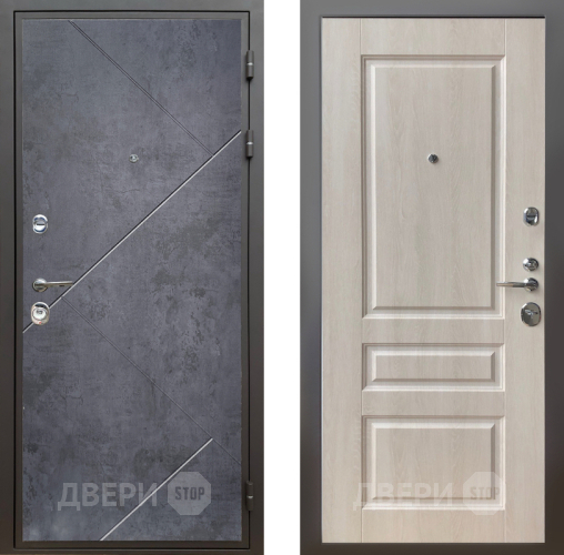 Дверь Шелтер (SHELTER) Комфорт Бетон урбан индиго 3 Дуб филадельфия крем в Шатуре