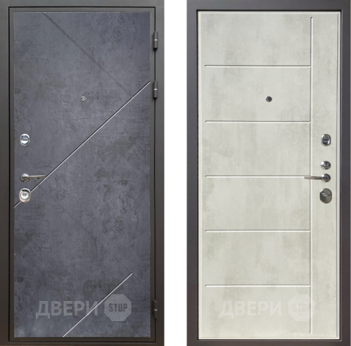 Входная металлическая Дверь Шелтер (SHELTER) Комфорт Бетон урбан индиго 11 Бетон крем в Шатуре