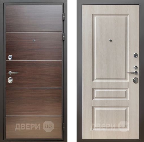 Входная металлическая Дверь Шелтер (SHELTER) Комфорт Венге структурный горизонт 3 Дуб филадельфия крем в Шатуре