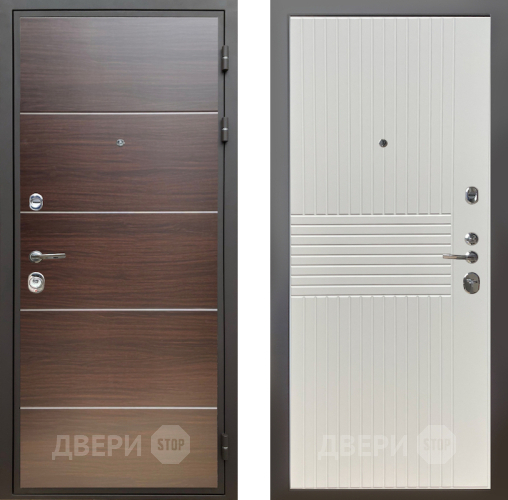 Входная металлическая Дверь Шелтер (SHELTER) Комфорт Венге структурный горизонт 10 Силк Сноу в Шатуре