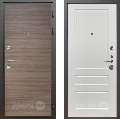 Дверь Шелтер (SHELTER) Комфорт Дуб тоскано поперечный 1 Белый ясень в Шатуре