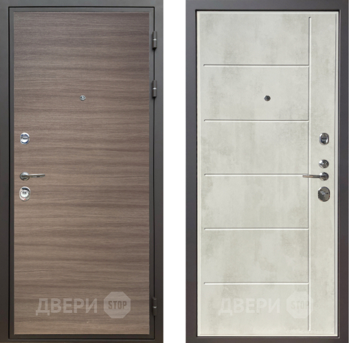 Входная металлическая Дверь Шелтер (SHELTER) Комфорт Дуб тоскано поперечный 11 Бетон крем в Шатуре