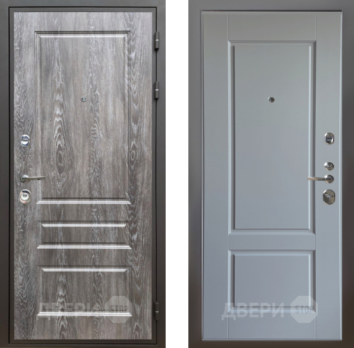 Входная металлическая Дверь Шелтер (SHELTER) Комфорт Дуб шале серебро 6 Силк Маус в Шатуре