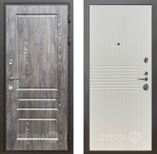 Входная металлическая Дверь Шелтер (SHELTER) Комфорт Дуб шале серебро 10 Силк Сноу в Шатуре