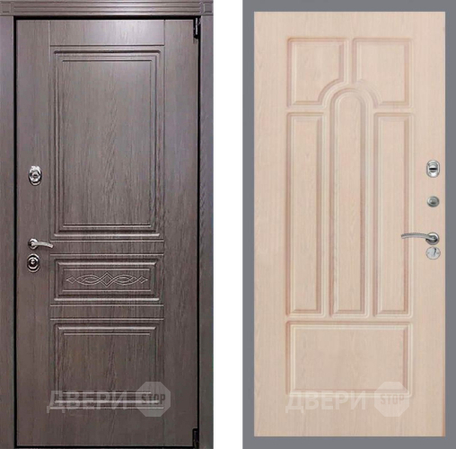 Входная металлическая Дверь Рекс (REX) Пренмиум-S FL-58 Беленый дуб в Шатуре