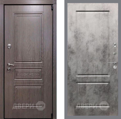 Входная металлическая Дверь Рекс (REX) Пренмиум-S FL-117 Бетон темный в Шатуре