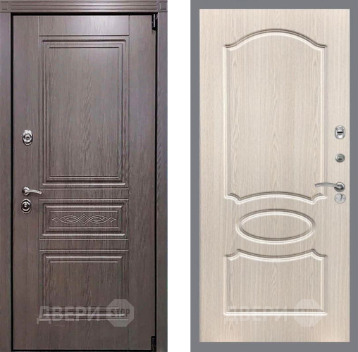 Входная металлическая Дверь Рекс (REX) Пренмиум-S FL-128 Беленый дуб в Шатуре