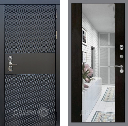 Входная металлическая Дверь Стоп БЛЭК CISA Зеркало СБ-16 Венге в Шатуре