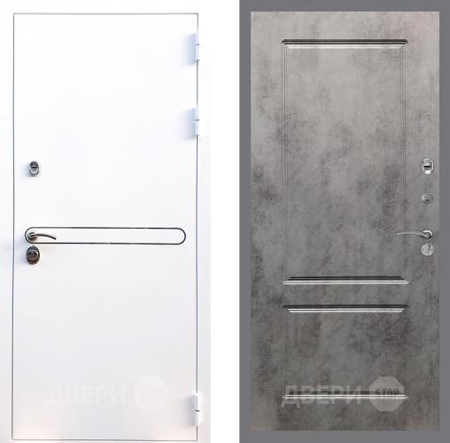 Входная металлическая Дверь Стоп Лайн Вайт ФЛ-117 Бетон темный в Шатуре