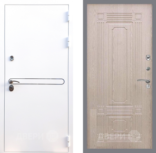 Входная металлическая Дверь Стоп Лайн Вайт ФЛ-2 Беленый дуб в Шатуре