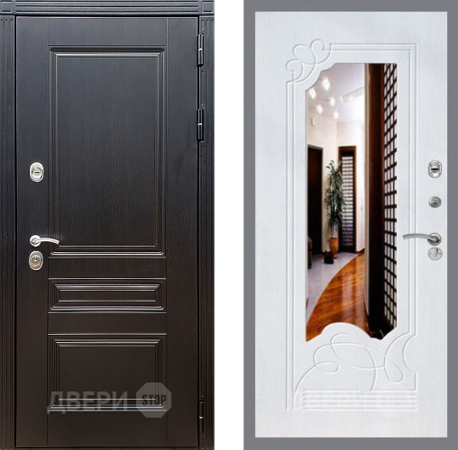 Дверь Стоп МЕГАПОЛИС ЗкркалоФЛ-147 Ясень белый в Шатуре