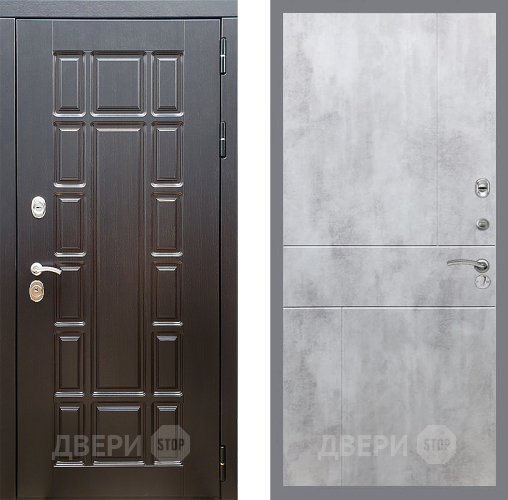 Входная металлическая Дверь Стоп НЬЮ ЙОРК ФЛ-290 Бетон светлый в Шатуре