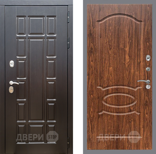 Дверь Стоп НЬЮ ЙОРК ФЛ-128 орех тисненый в Шатуре