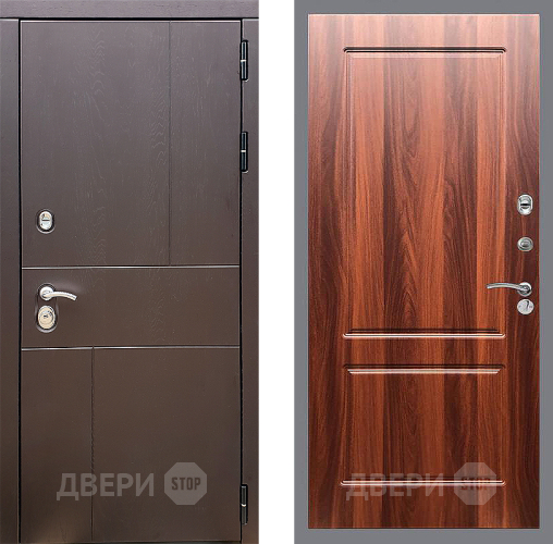 Входная металлическая Дверь Стоп УРБАН ФЛ-117 Итальянский орех в Шатуре