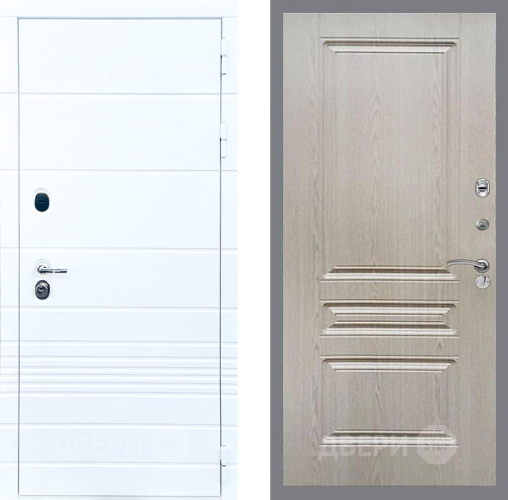 Входная металлическая Дверь Стоп ТРЕНДО ФЛ-243 Беленый дуб в Шатуре