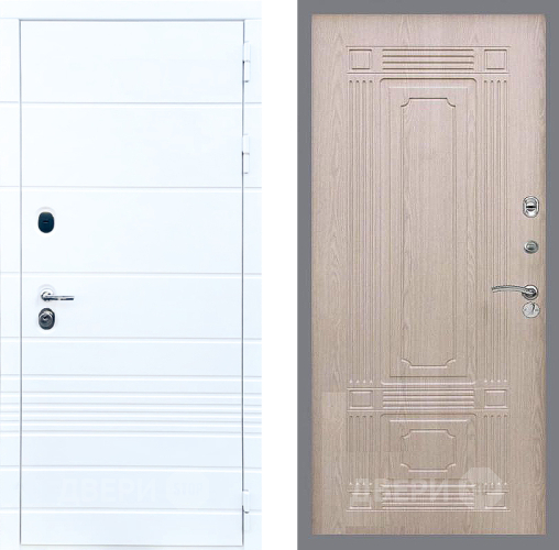 Входная металлическая Дверь Стоп ТРЕНДО ФЛ-2 Беленый дуб в Шатуре