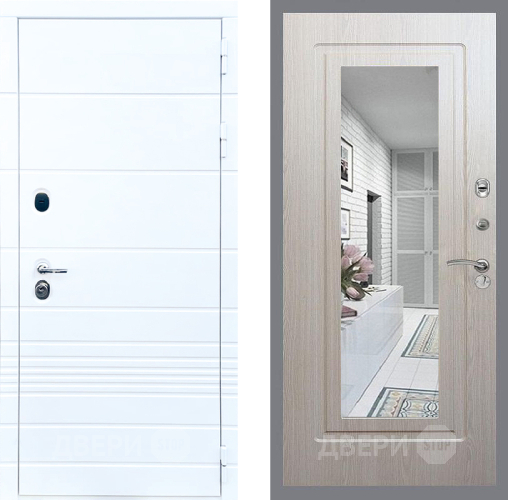 Дверь Стоп ТРЕНДО Зеркало ФЛ-120 Беленый дуб в Шатуре