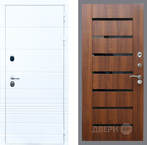 Входная металлическая Дверь Стоп ТРЕНДО СБ-14 Орех бренди в Шатуре