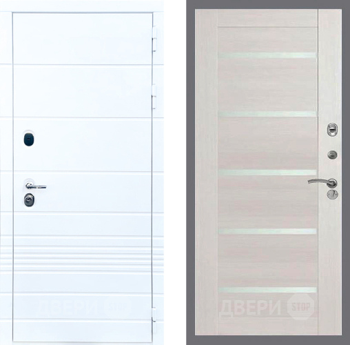 Входная металлическая Дверь Стоп ТРЕНДО СБ-14 Лиственница беж в Шатуре