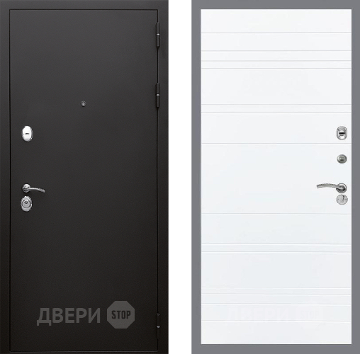 Входная металлическая Дверь Стоп КЛАССИК Шагрень Лайн Силк Сноу в Шатуре