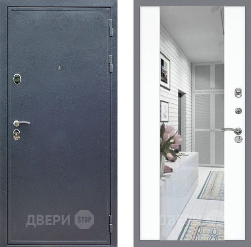 Входная металлическая Дверь Стоп СИЛЬВЕР Зеркало СБ-16 Силк Сноу в Шатуре