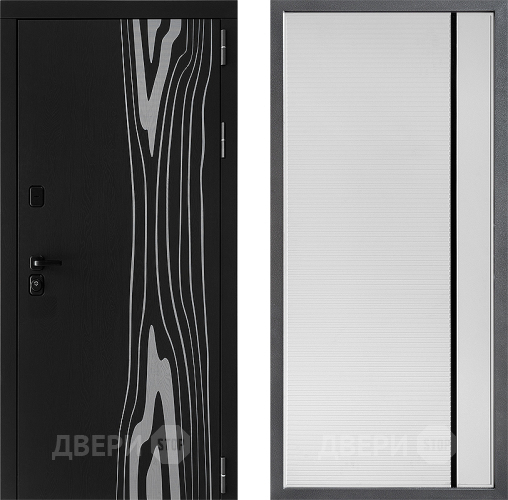 Дверь Дверной континент ДК-12 ФЛ-757 Черное Стекло Софт милк в Шатуре