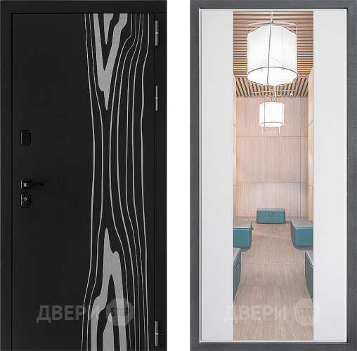 Дверь Дверной континент ДК-12 ФЛЗ-1 Зеркало Белый софт в Шатуре