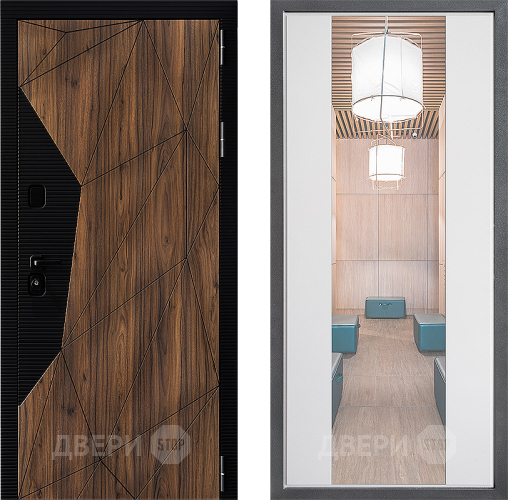 Дверь Дверной континент ДК-11 ФЛЗ-1 Зеркало Белый софт в Шатуре