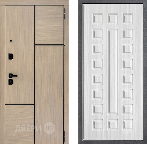 Входная металлическая Дверь Дверной континент ДК-14 ФЛ-183 Сандал белый в Шатуре