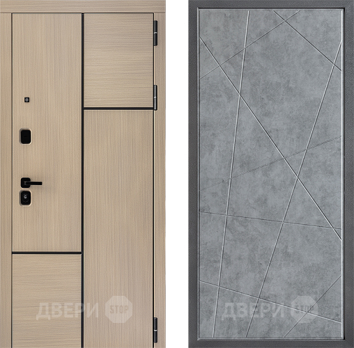 Входная металлическая Дверь Дверной континент ДК-14 ФЛ-655 Бетон серый в Шатуре