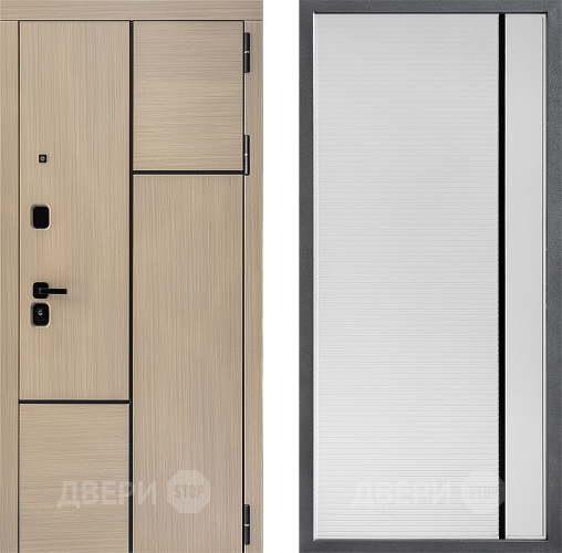 Дверь Дверной континент ДК-14 ФЛ-757 Черное Стекло Софт милк в Шатуре