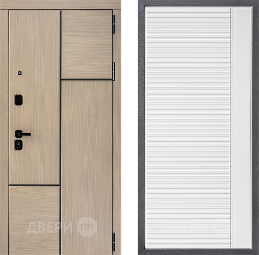 Дверь Дверной континент ДК-14 ФЛ-757 Белое Стекло Софт милк в Шатуре