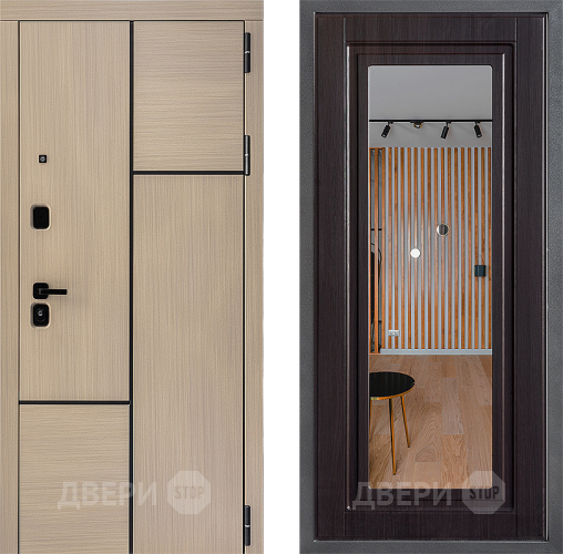 Входная металлическая Дверь Дверной континент ДК-14 ФЛЗ Зеркало Венге в Шатуре