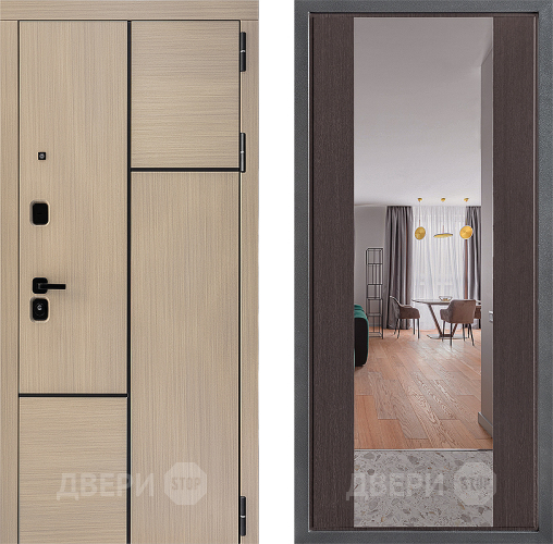 Входная металлическая Дверь Дверной континент ДК-14 ФЛЗ-1 Зеркало Венге в Шатуре