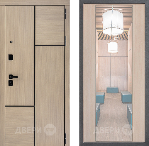 Дверь Дверной континент ДК-14 ФЛЗ-1 Зеркало Капучино в Шатуре