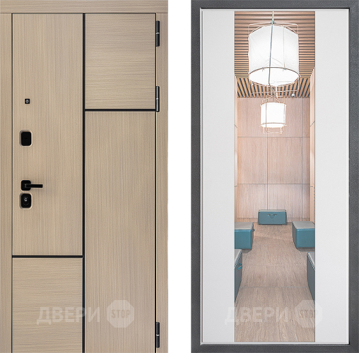 Дверь Дверной континент ДК-14 ФЛЗ-1 Зеркало Белый софт в Шатуре