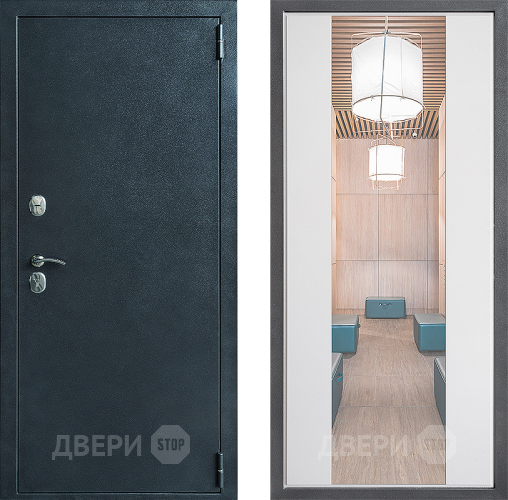 Дверь Дверной континент ДК-70 Дизайн ФЛЗ-1 Зеркало Белый софт в Шатуре