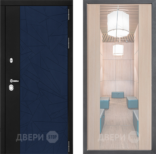 Входная металлическая Дверь Дверной континент ДК-9 ФЛЗ-1 Зеркало Капучино в Шатуре