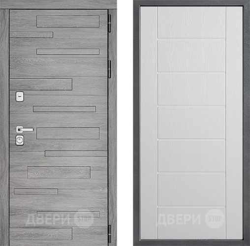 Входная металлическая Дверь Дверной континент ДК-10 ФЛ-Лайн Белое дерево в Шатуре