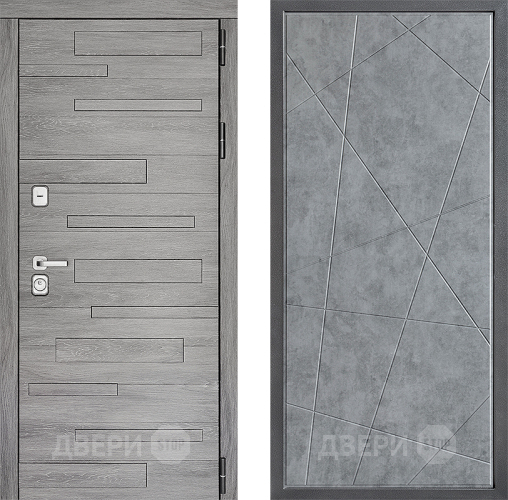 Дверь Дверной континент ДК-10 ФЛ-655 Бетон серый в Шатуре